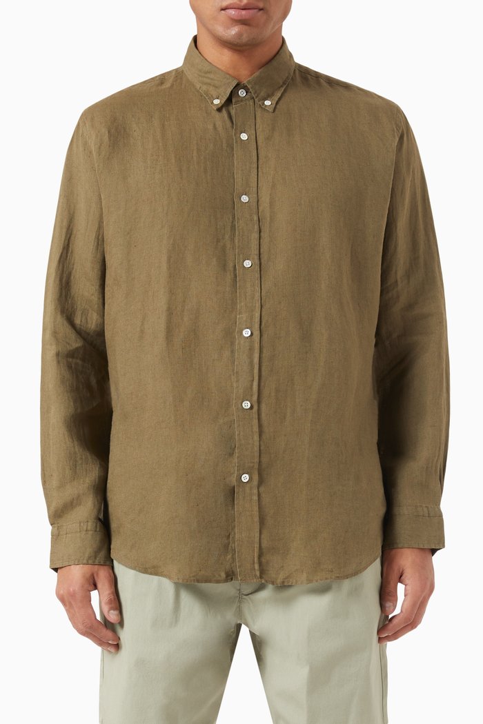 

Martin Shirt in French Linen, Neutral