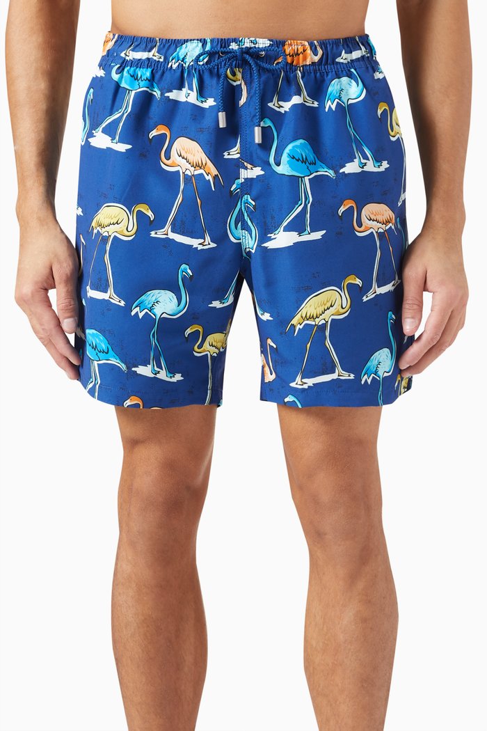 

Arthus Print Swim Shorts, Red
