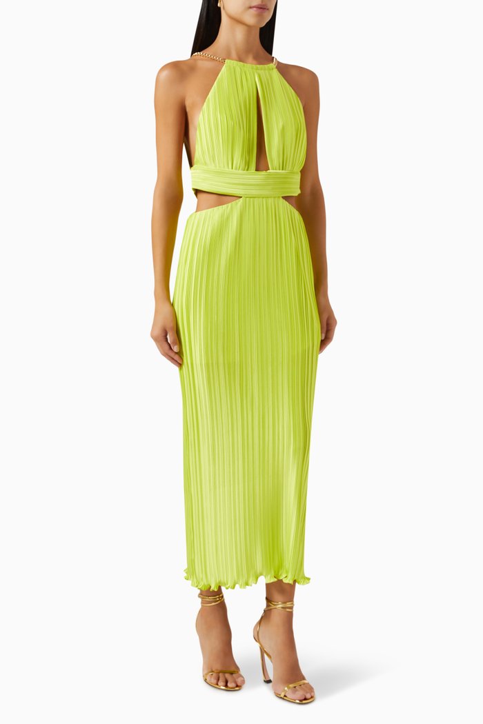 

Valerie Dress in Satin, Yellow