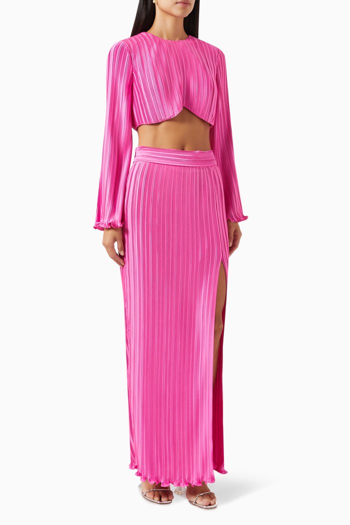 

Christina Set in Plisse, Pink