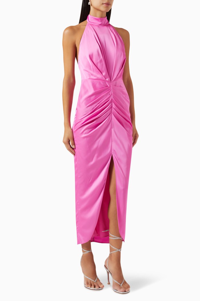 

Eloisa Dress in Satin, Pink