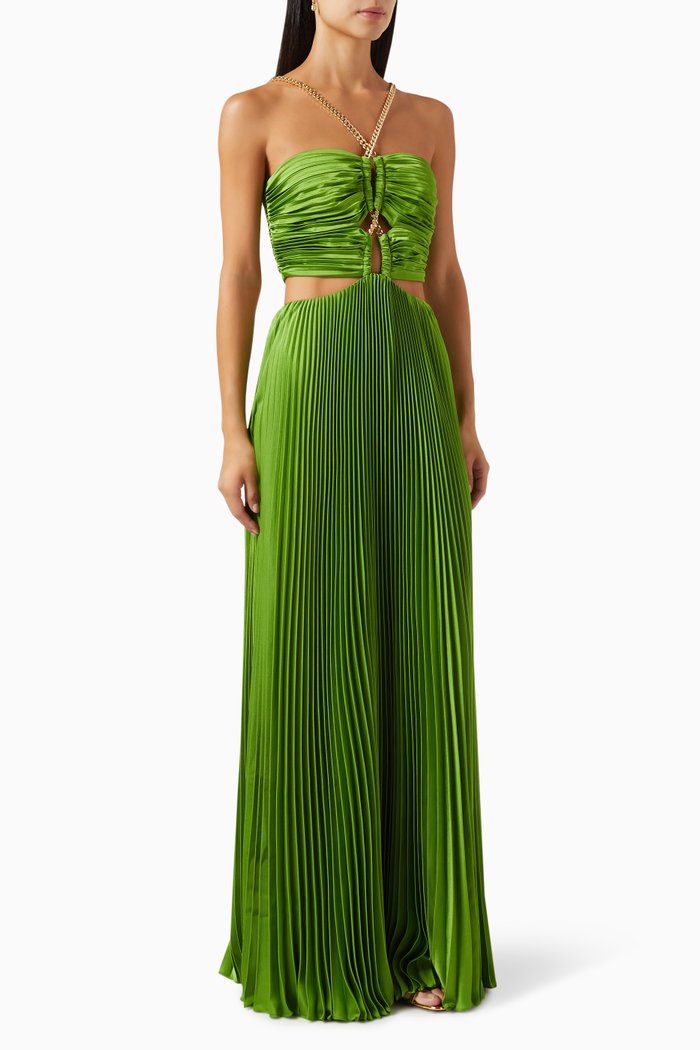 

Sarita Gown in Plissé, Green