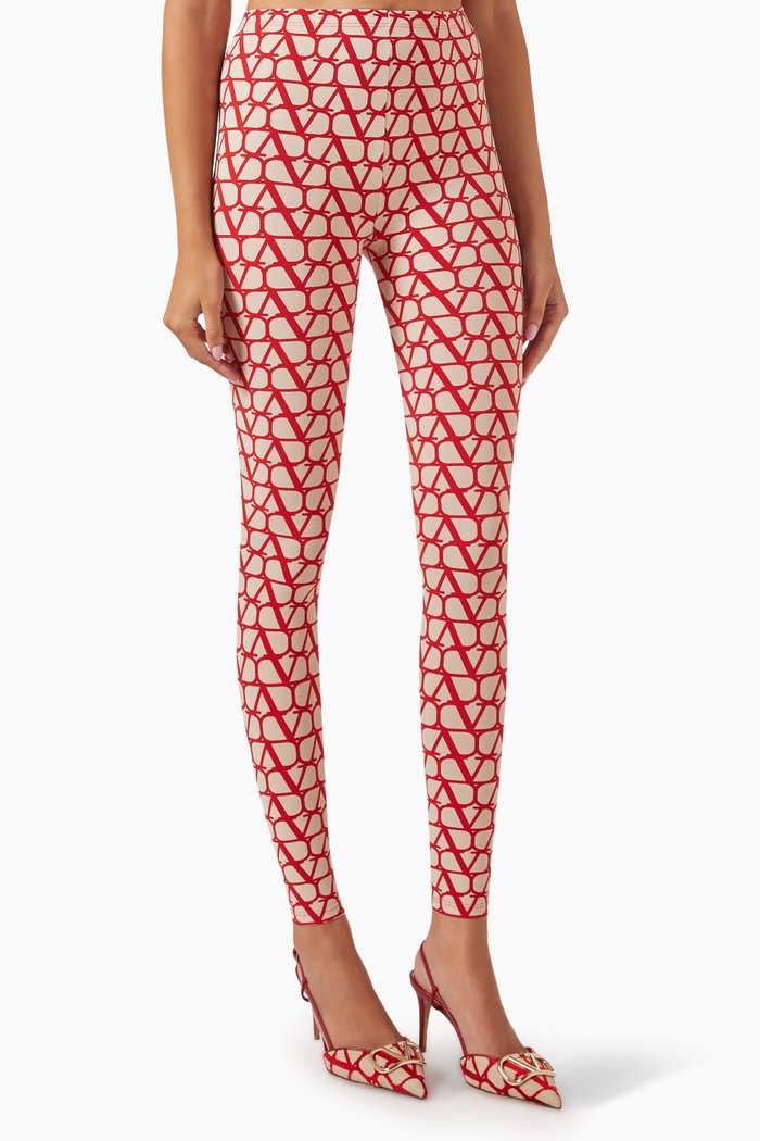 

Valentino Logo Leggings, Red
