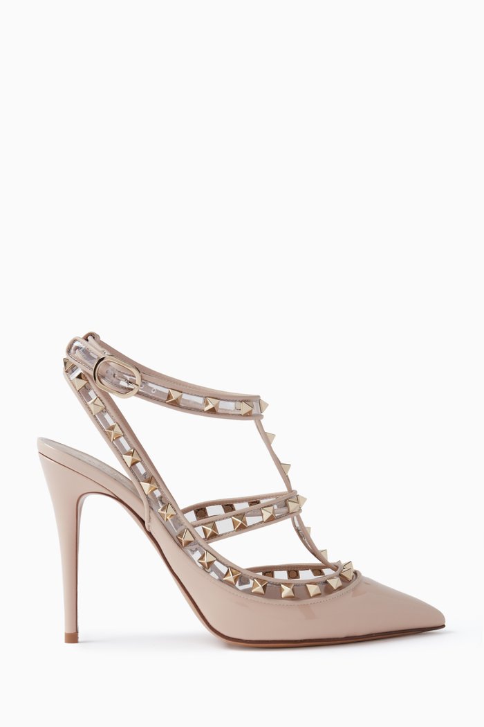 

Valentino Garavani Rockstud 100 Pumps in Leather, Pink