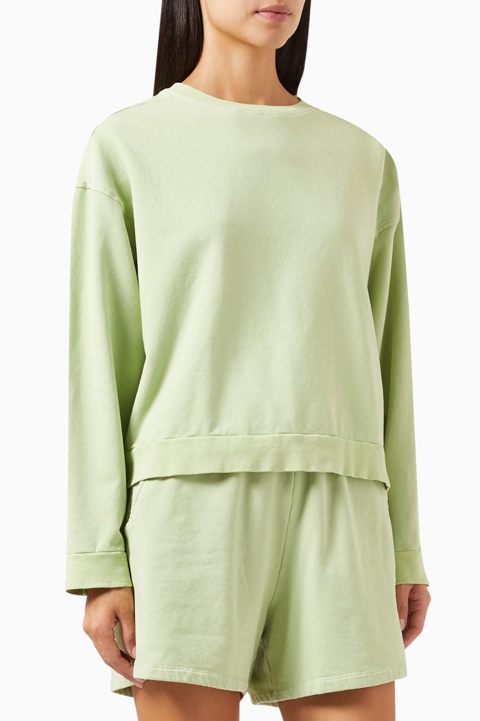 

Evans Sweatshirt in Cotton-blend Fleece, Green