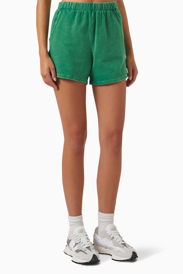 Dune Shorts in Cotton-blend Fleece, Green