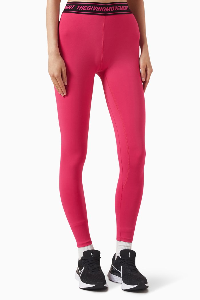 

Logo-tape 24" Leggings in Recycled Softskin100©, Pink