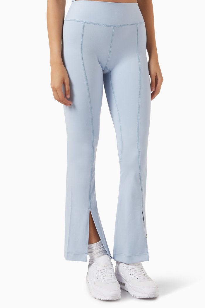 

Flared Front-split Leggings in Softskin100©, Blue