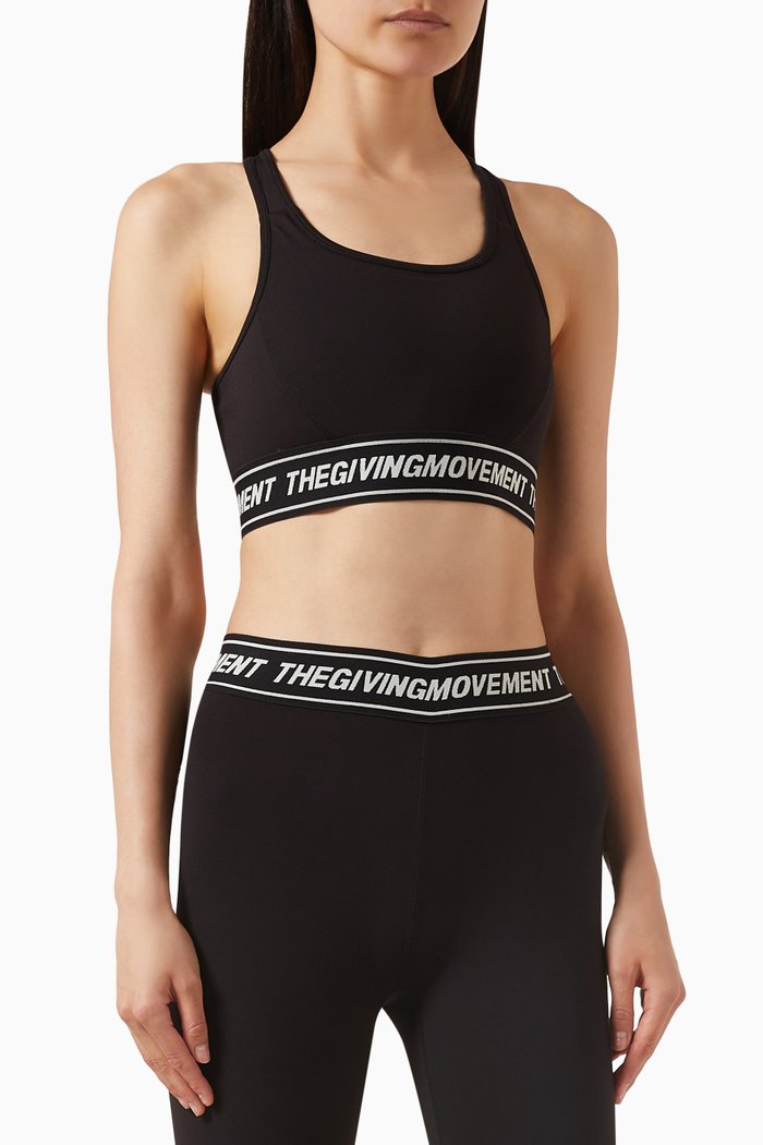 

Logo Sports Bra in Softskin100©, Black