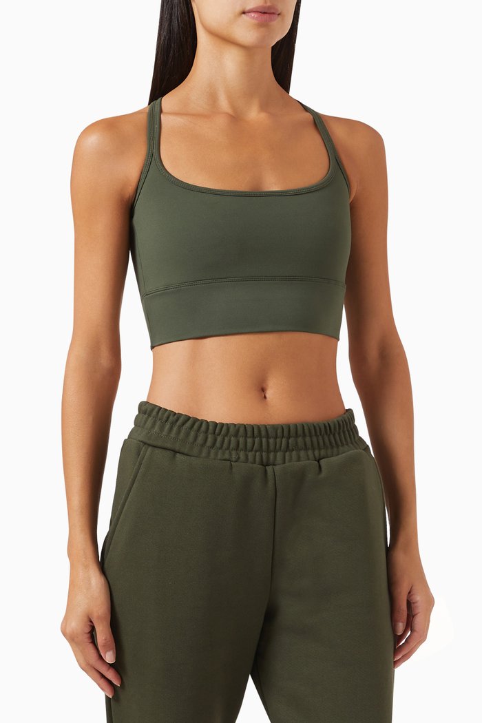 

Strap-back Sports Bra in Softskin100©, Green