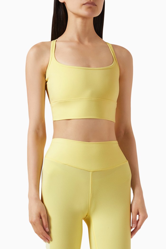 

Strap-back Sports Bra in Softskin100©, Yellow