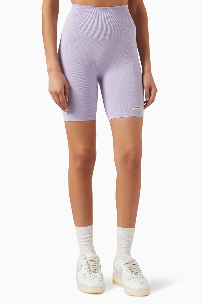 

Tonal Biker Shorts in SMLS100©, Purple