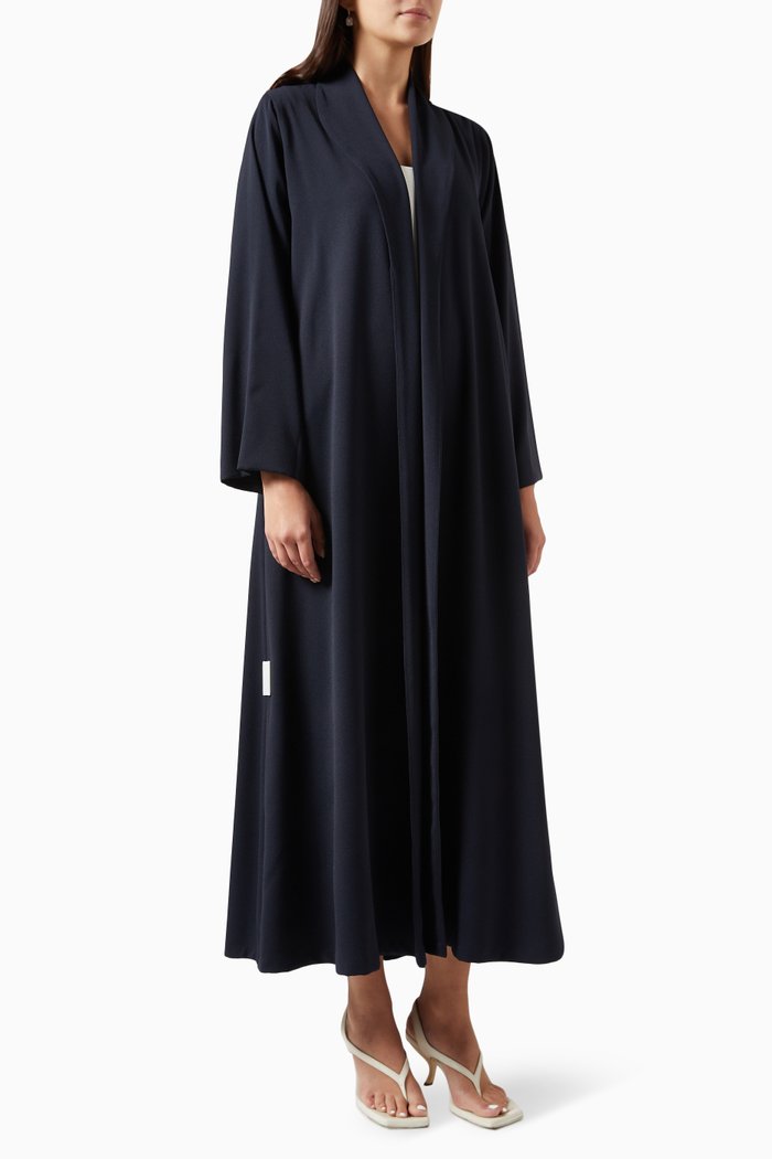 

Zainah Jacket Abaya in Crepe, Blue