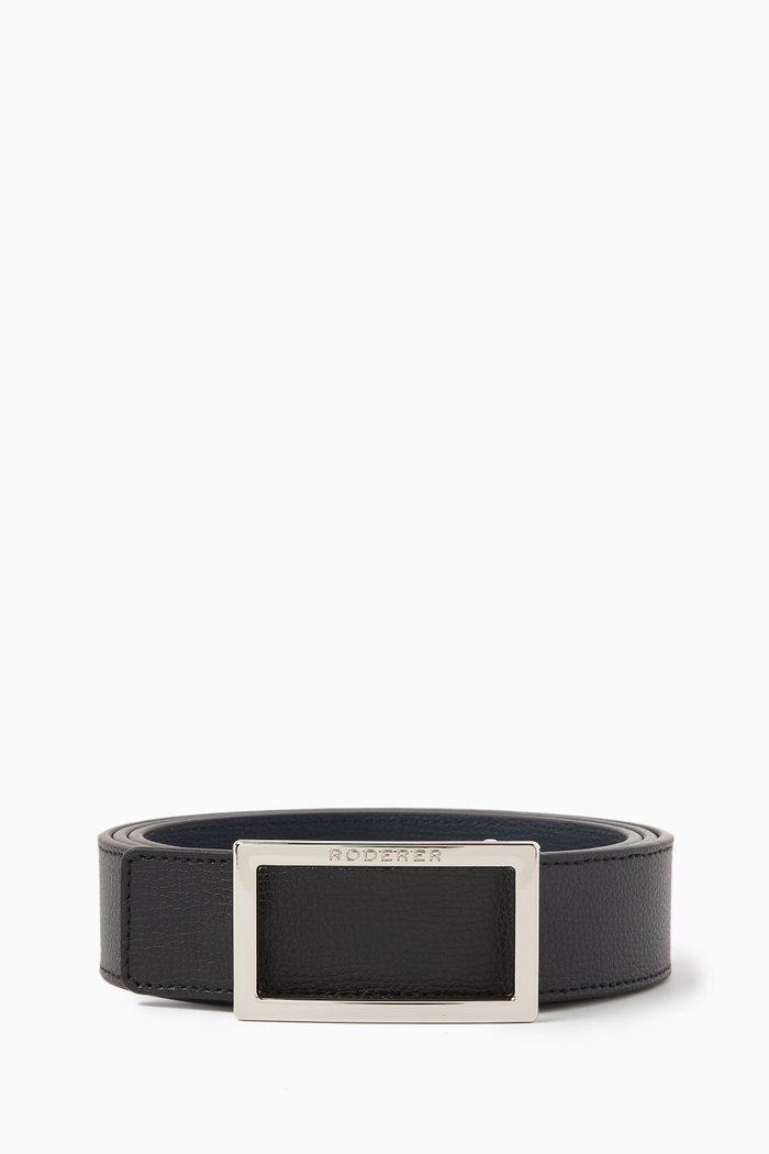 

Ace Reversible Belt in Italian Leather, Black