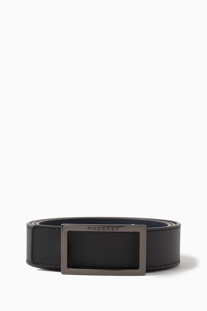 

Ace Reversible Belt in Italian Leather, Black