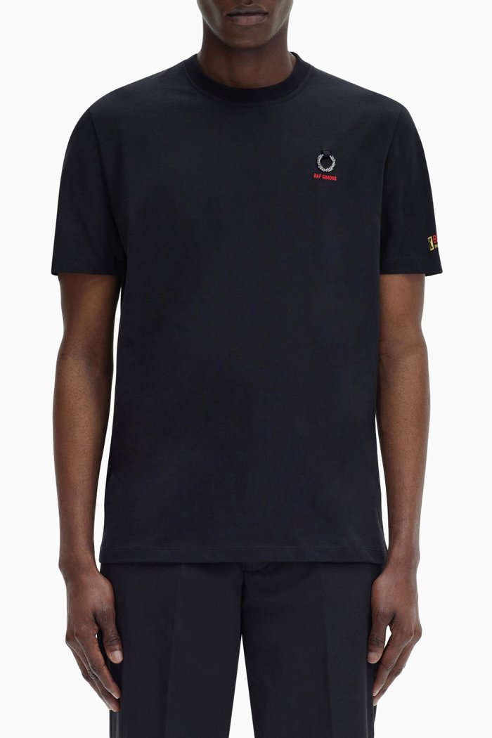 

x Raf Simons Printed Sleeve T-shirt in Cotton Jersey, Black