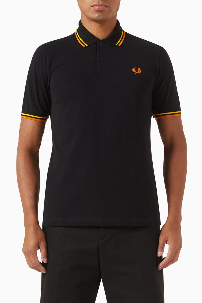 

Twin-tipped Polo Shirt in Cotton-piqué, Black