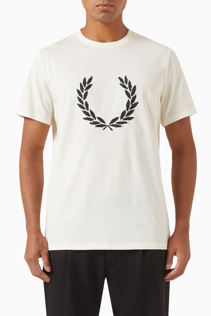 

Cross Stitch T-shirt in Cotton Jersey, Neutral