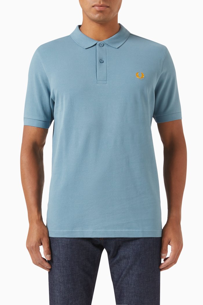 Tennis Polo Shirt in Cotton-piqué, Blue