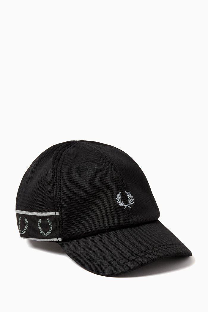 

Contrast Tape Cap in Tricot, Black