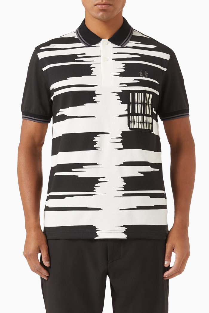 

Soundwave Polo Shirt in Cotton-piqué, Black