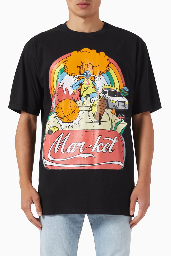 

Good Day T-Shirt in Cotton Jersey, Black