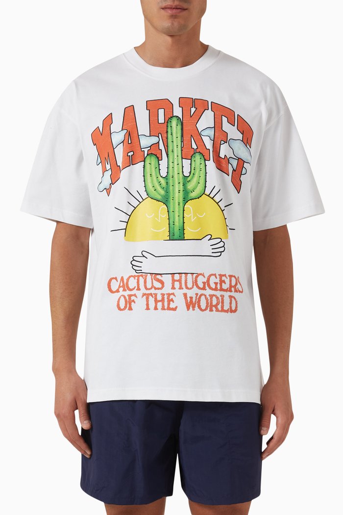 

Cactus Lovers T-shirt in Cotton Jersey, White