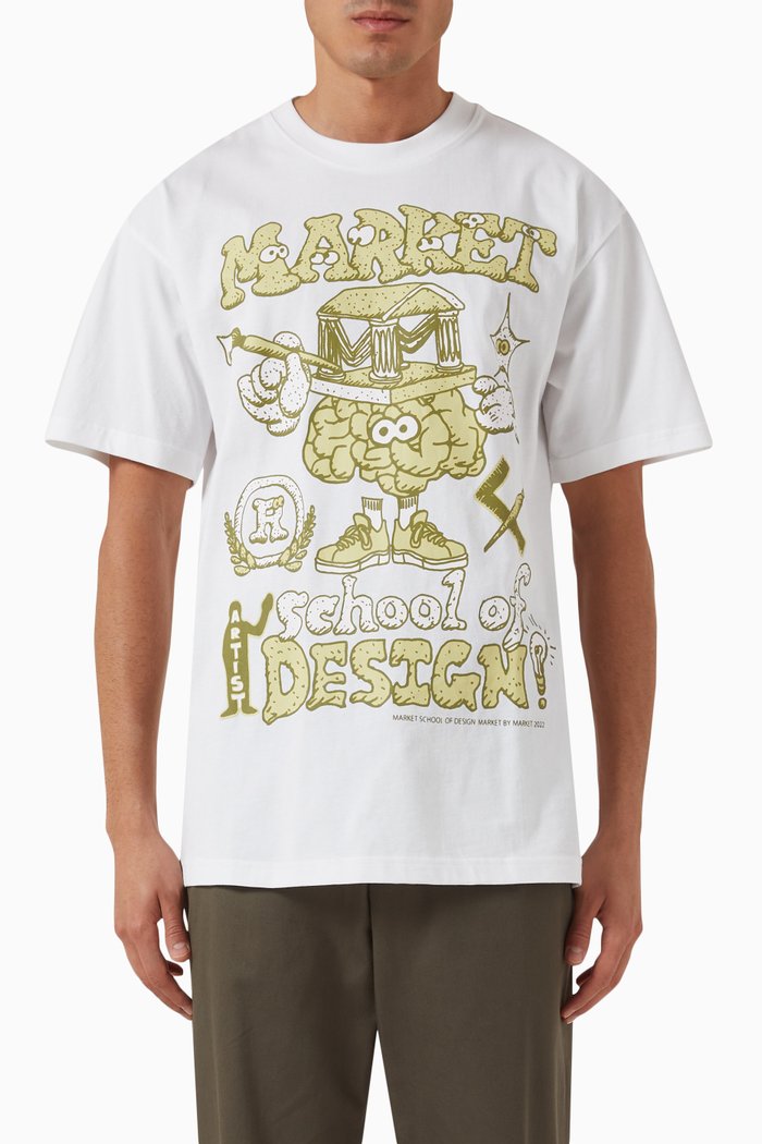 

School Of Design T-shirt in Cotton Jersey, White