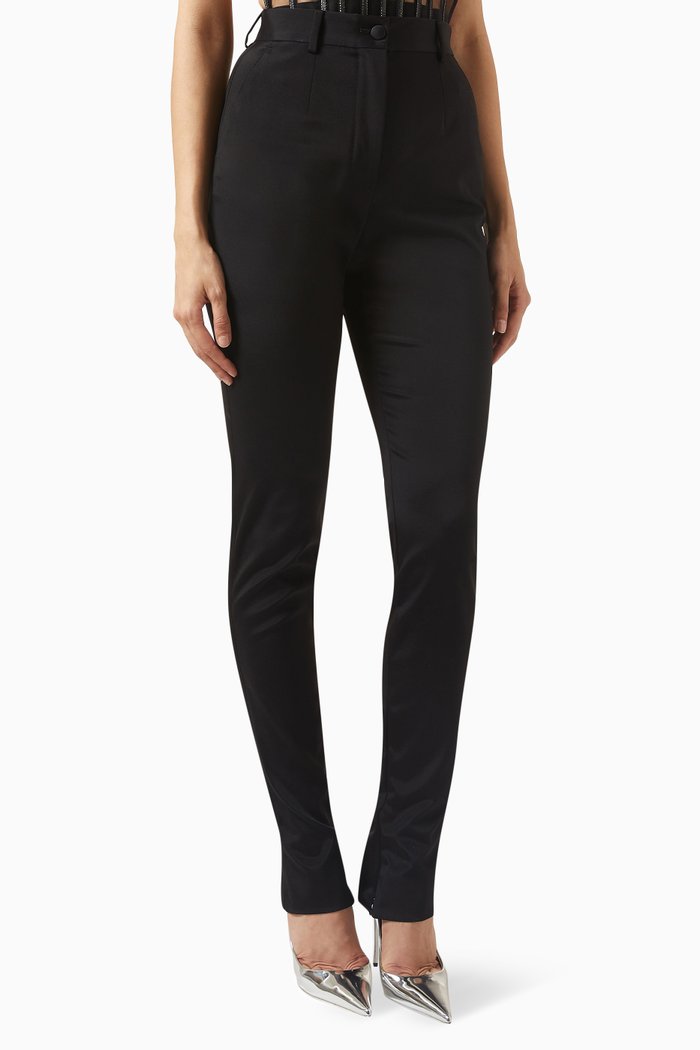 

x Kim High-waist Pants in Stretch-cady, Black