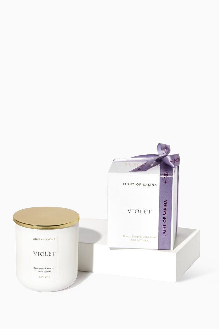 

Violet Candle, 270g, Colourless