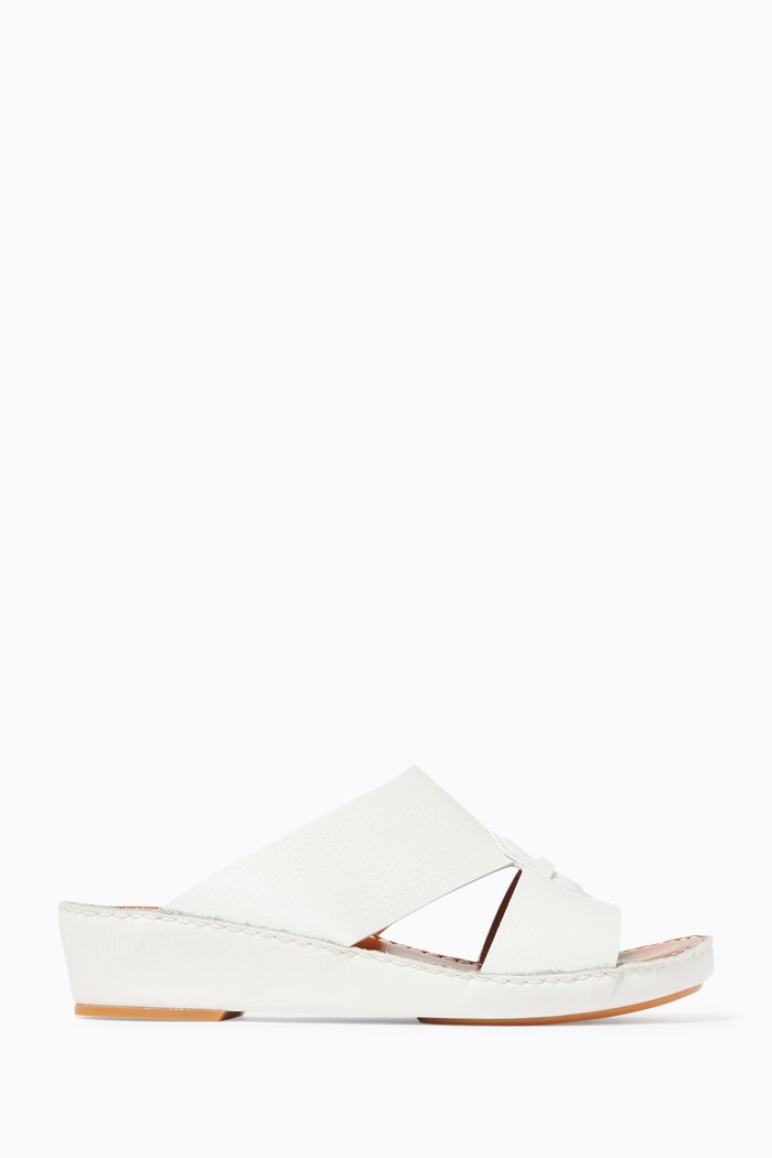 

Cuscino Sandals in Deercalf, White