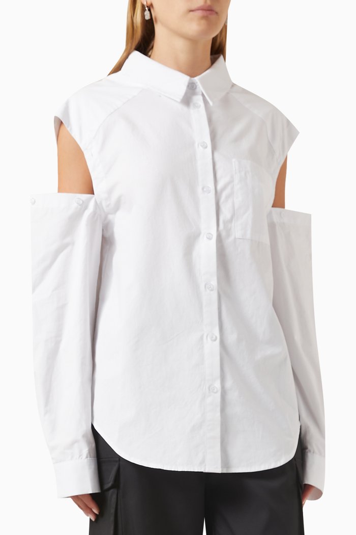 

Missing Piece Shirt in Cotton-poplin, White