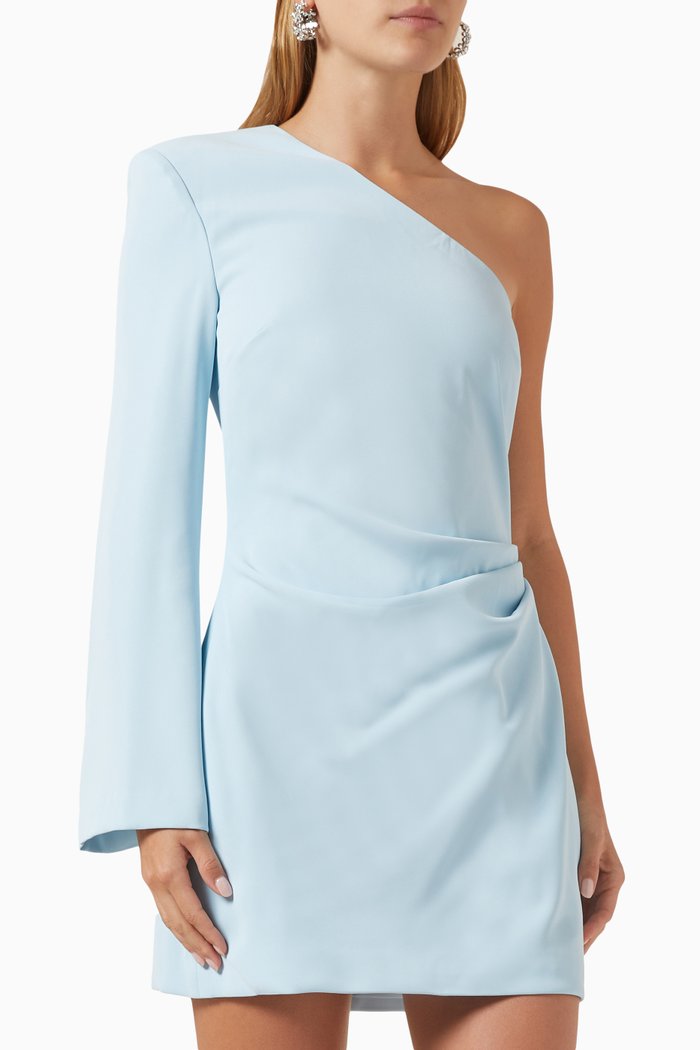 

Ride This Out Mini Dress in Crepe, Blue