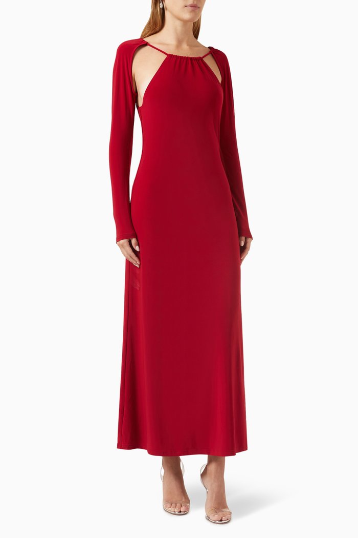 

The Exhale Maxi Dress in Jersey, Red