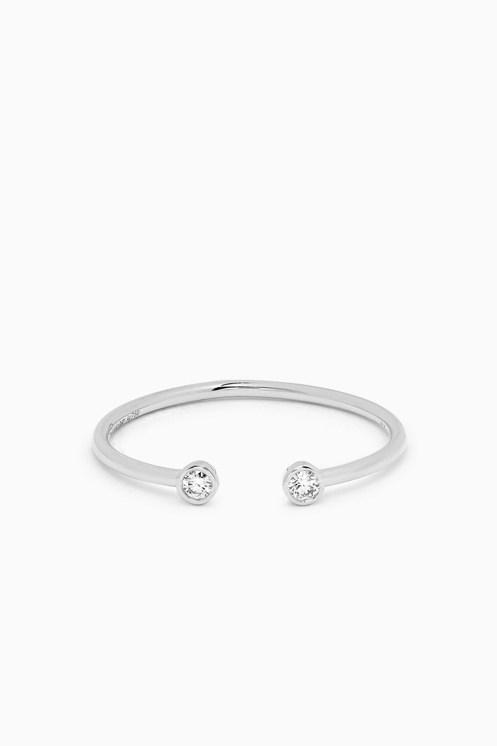 

Barq Round Diamond Ring in 18kt White Gold, Silver