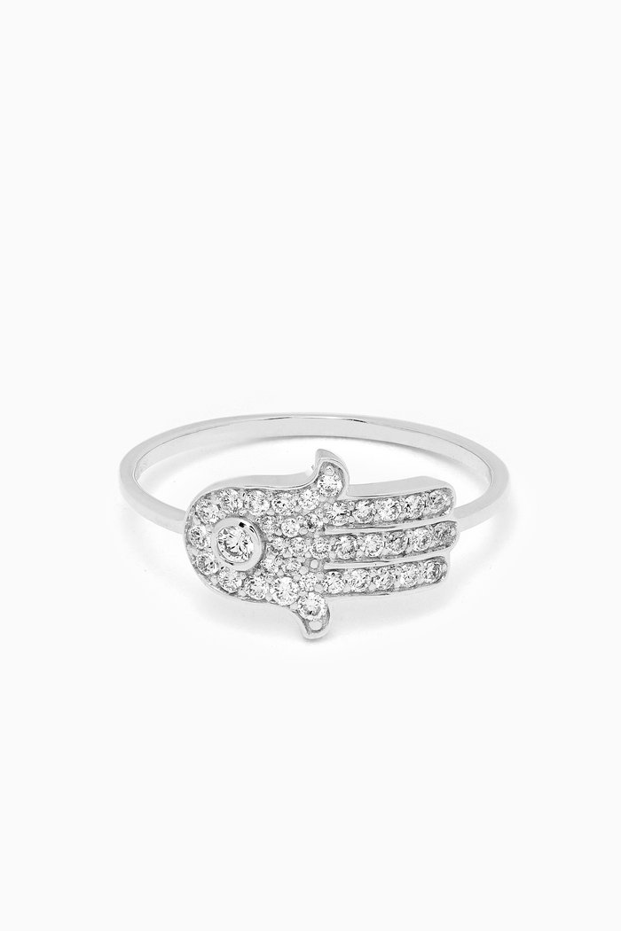 

Barq Diamond Ring in 18kt White Gold, Rose gold