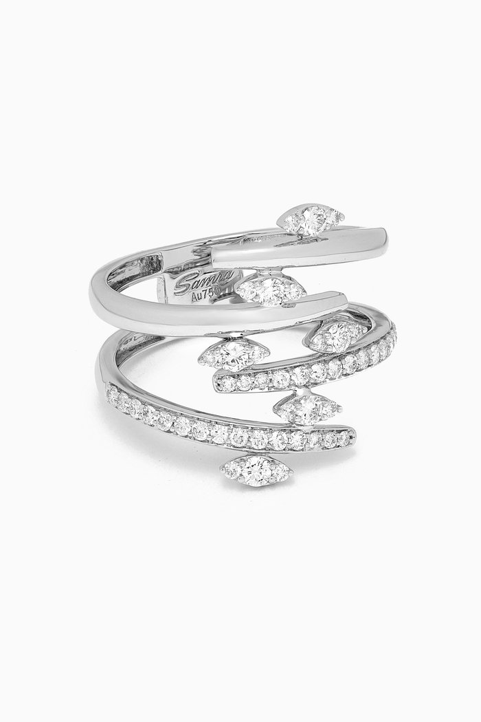 

Barq Diamond Ring in 18kt White Gold, Silver