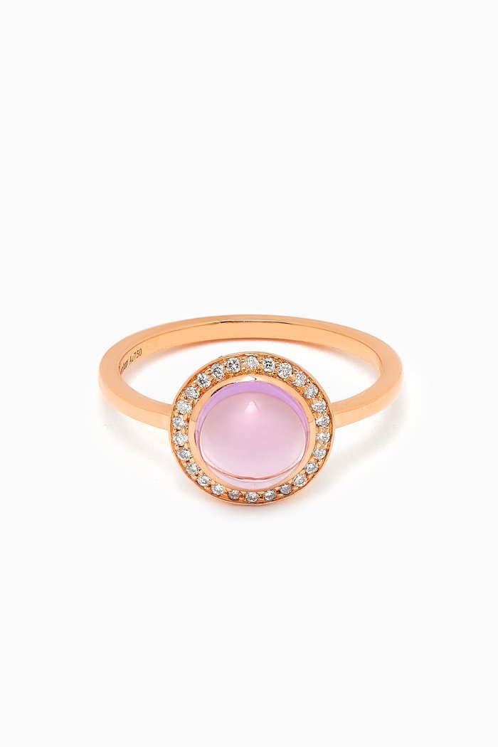 

Barq Diamond Ring in 18kt Rose Gold, Purple