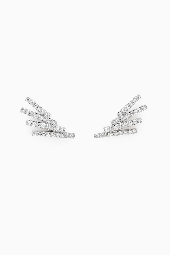 

Barq Diamond Earrings in 18kt White Gold, Silver