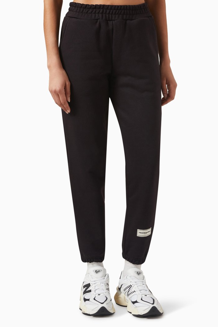 

Relaxed-fit Sweatpants in Organic-cotton Blend, Black