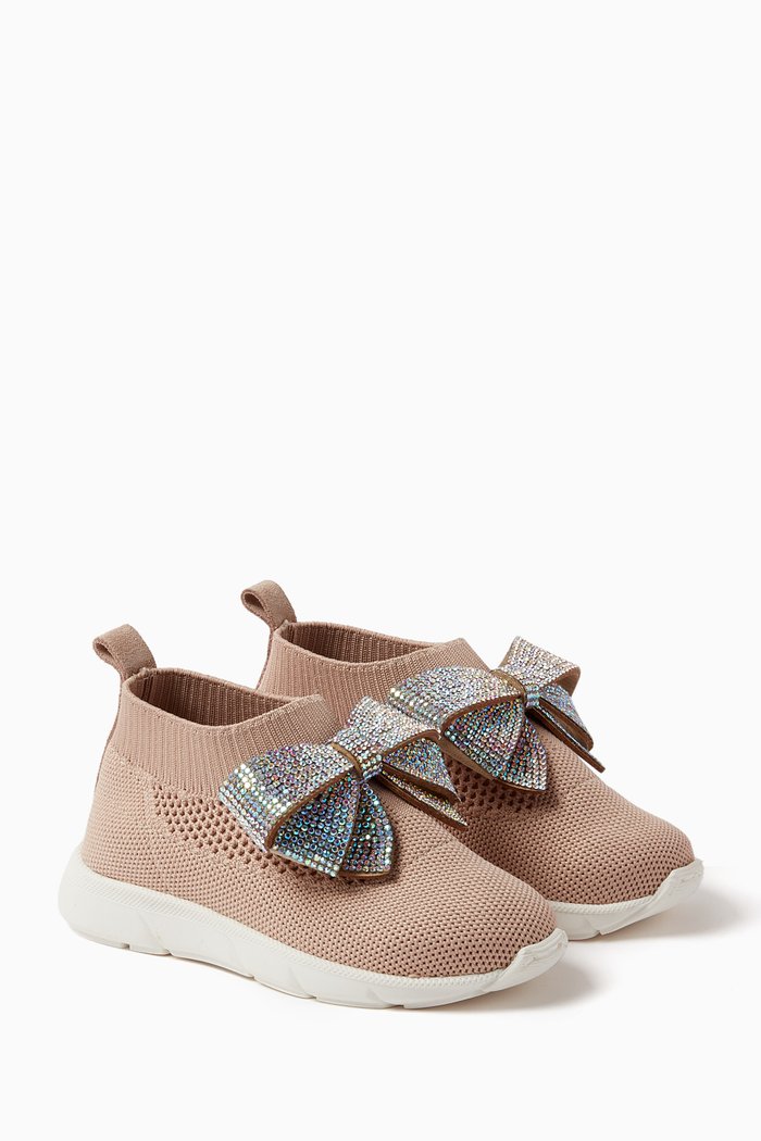 

Speed Sock Sneakers in Woven Knit, Neutral