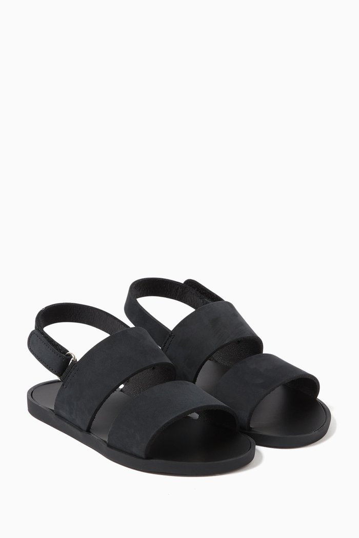 

Double Strap Sandals in Suede, Black