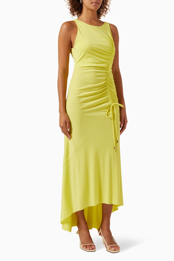 

Gwenn Drawstring Midi Dress, Yellow