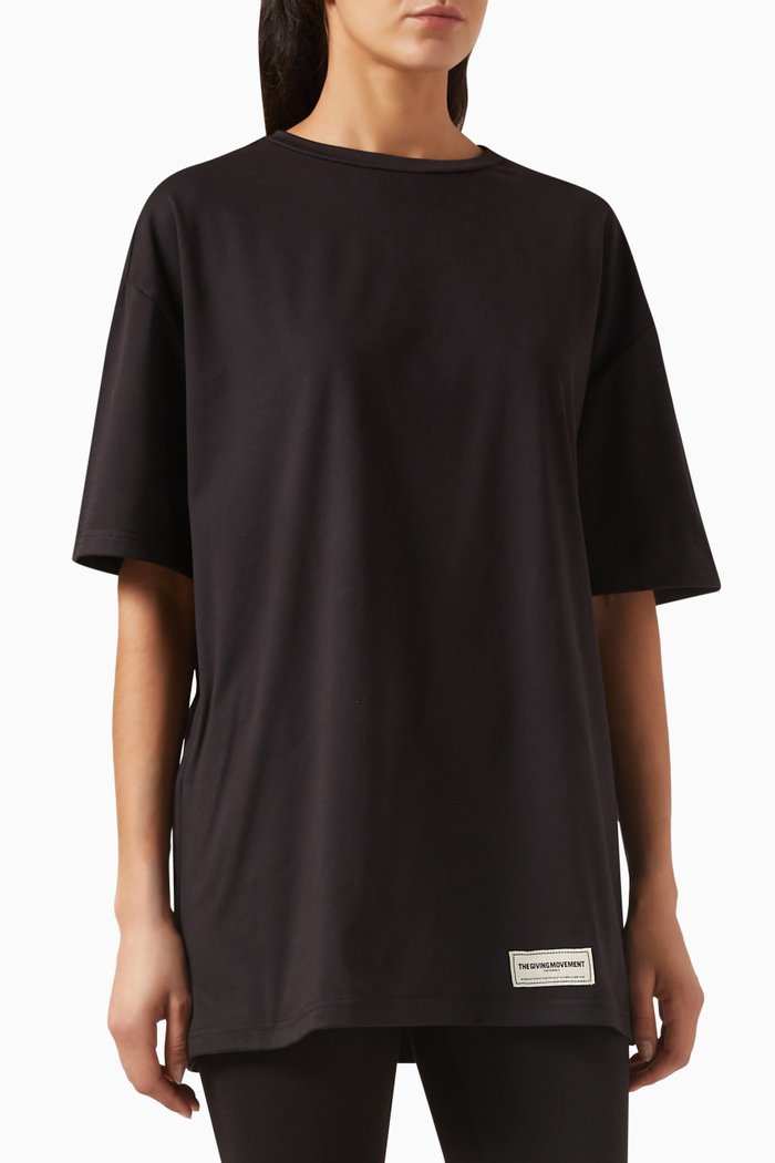 

Oversized T-shirt in Light Softskin100©, Black
