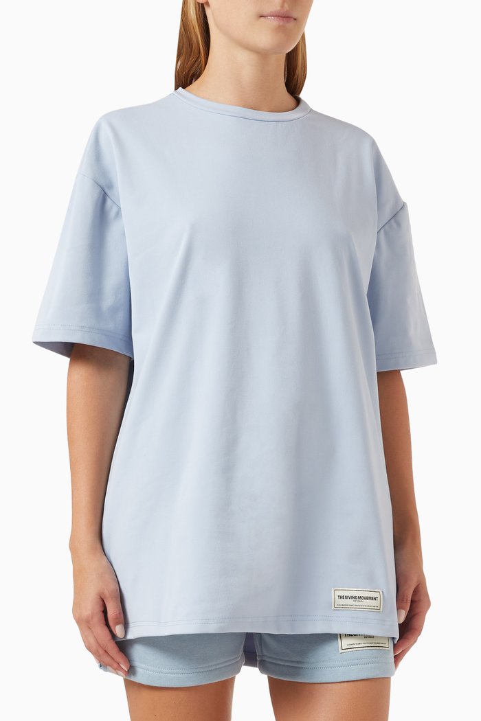 

Oversized T-shirt in Light Softskin100©, Blue