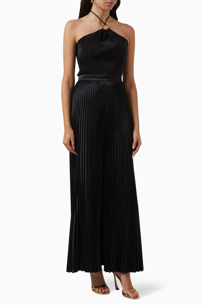 

Reveil Pleated Jumpsuit, Black