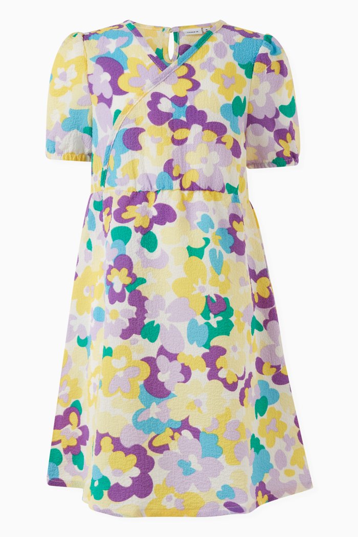 

Floral Dress in Woven Fabric, Pink