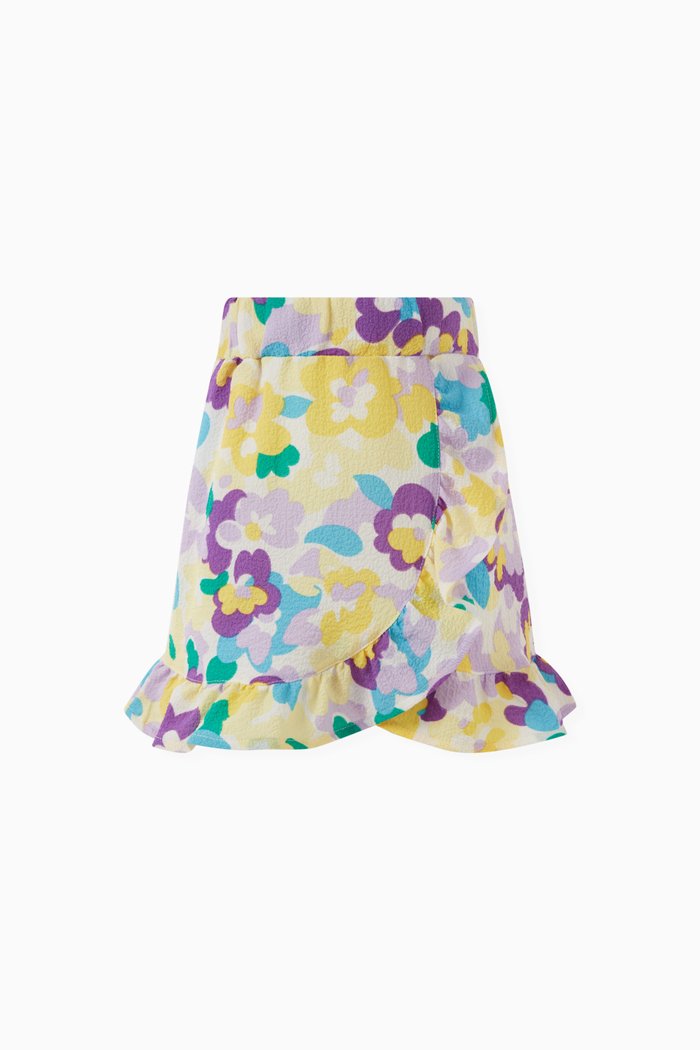 

Floral Skirt in Woven Fabric, Pink