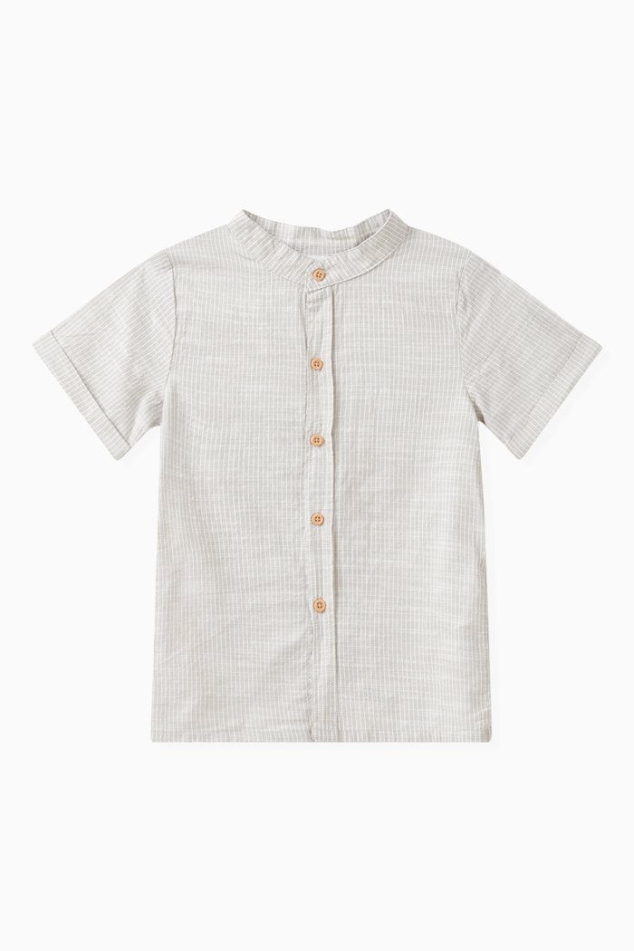 

Striped Shirt in Cotton, Green