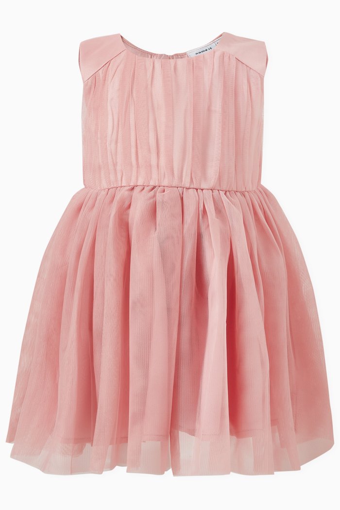

Spencer Tulle Dress in Polyester, Pink